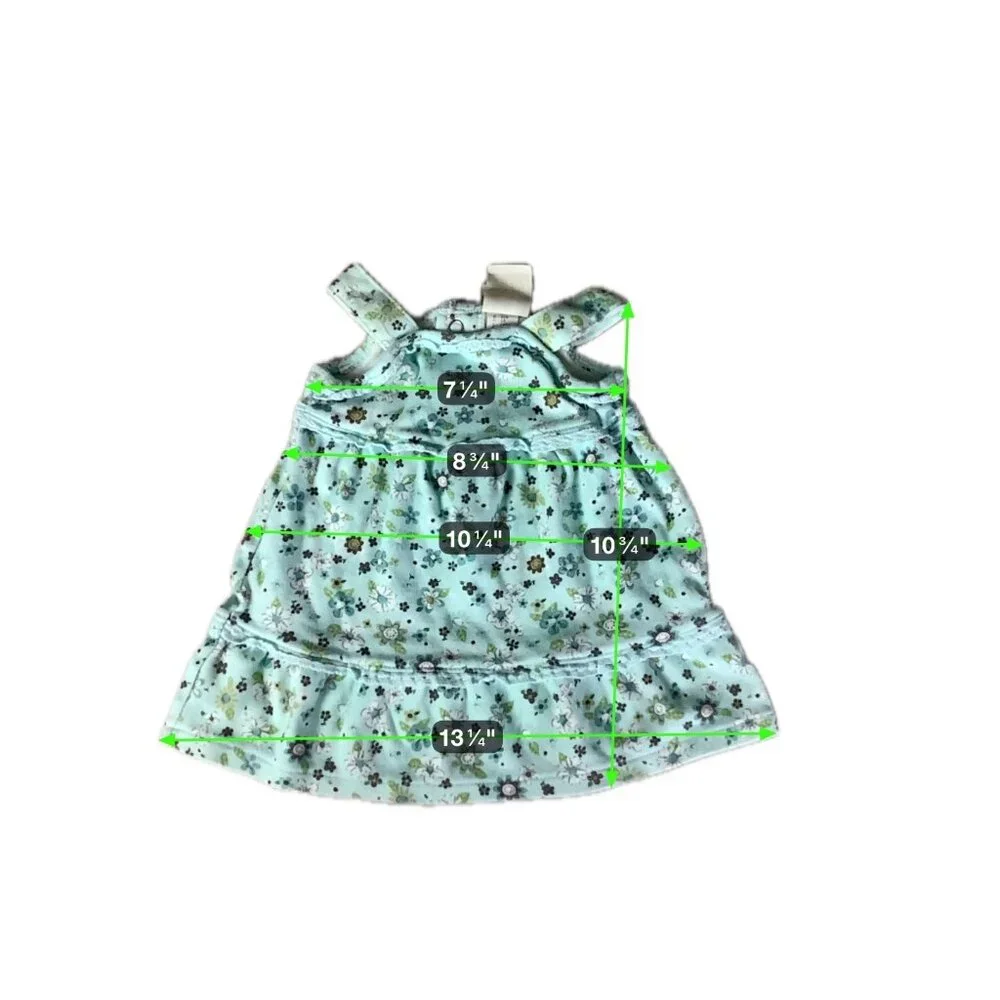 Classic Pooh By Disney Baby‎ Floral Sleeveless Dress Size 3 M Flowers Cotton